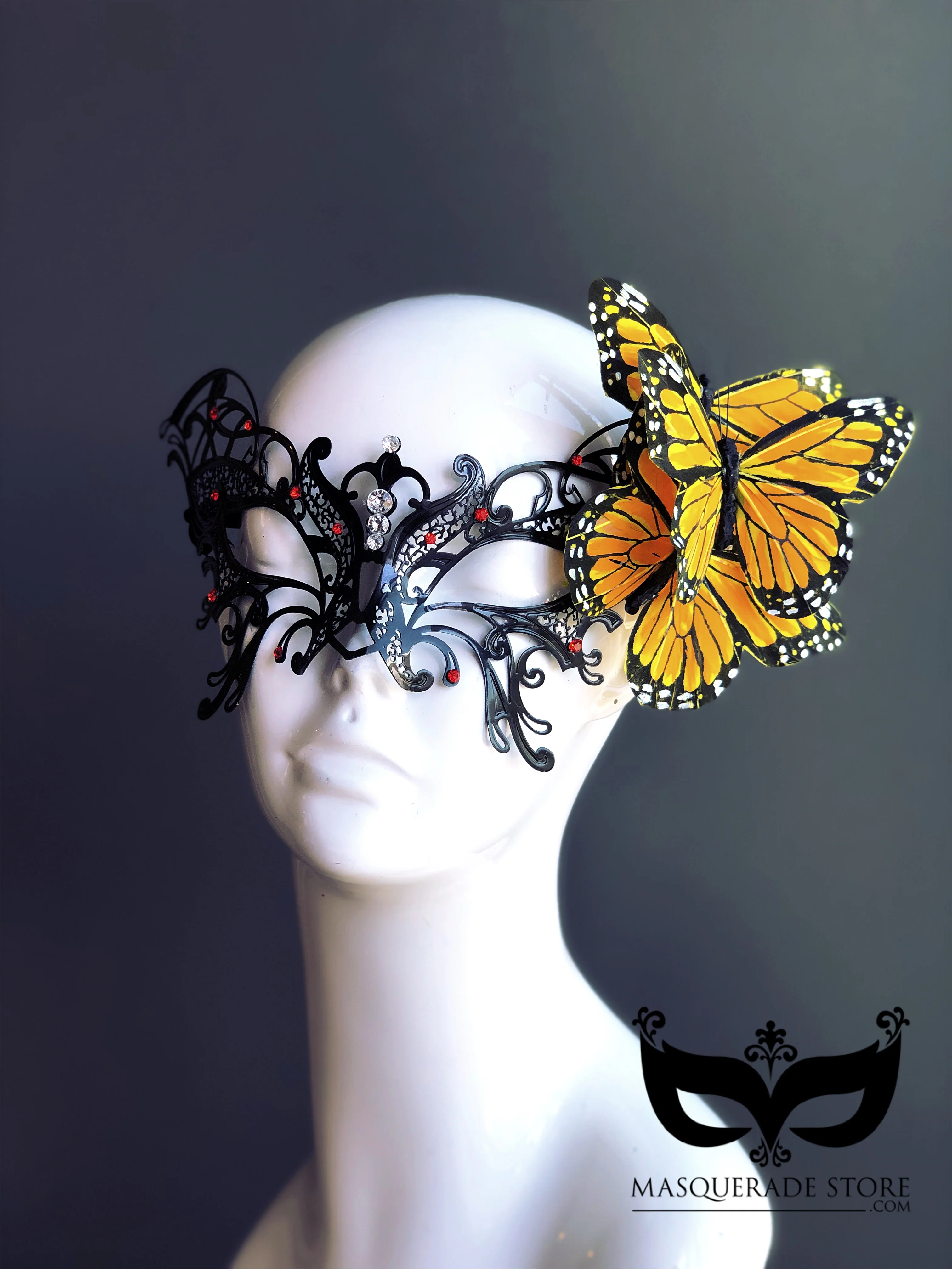 Midnight Black Monarch – Butterfly Mask - Image 3
