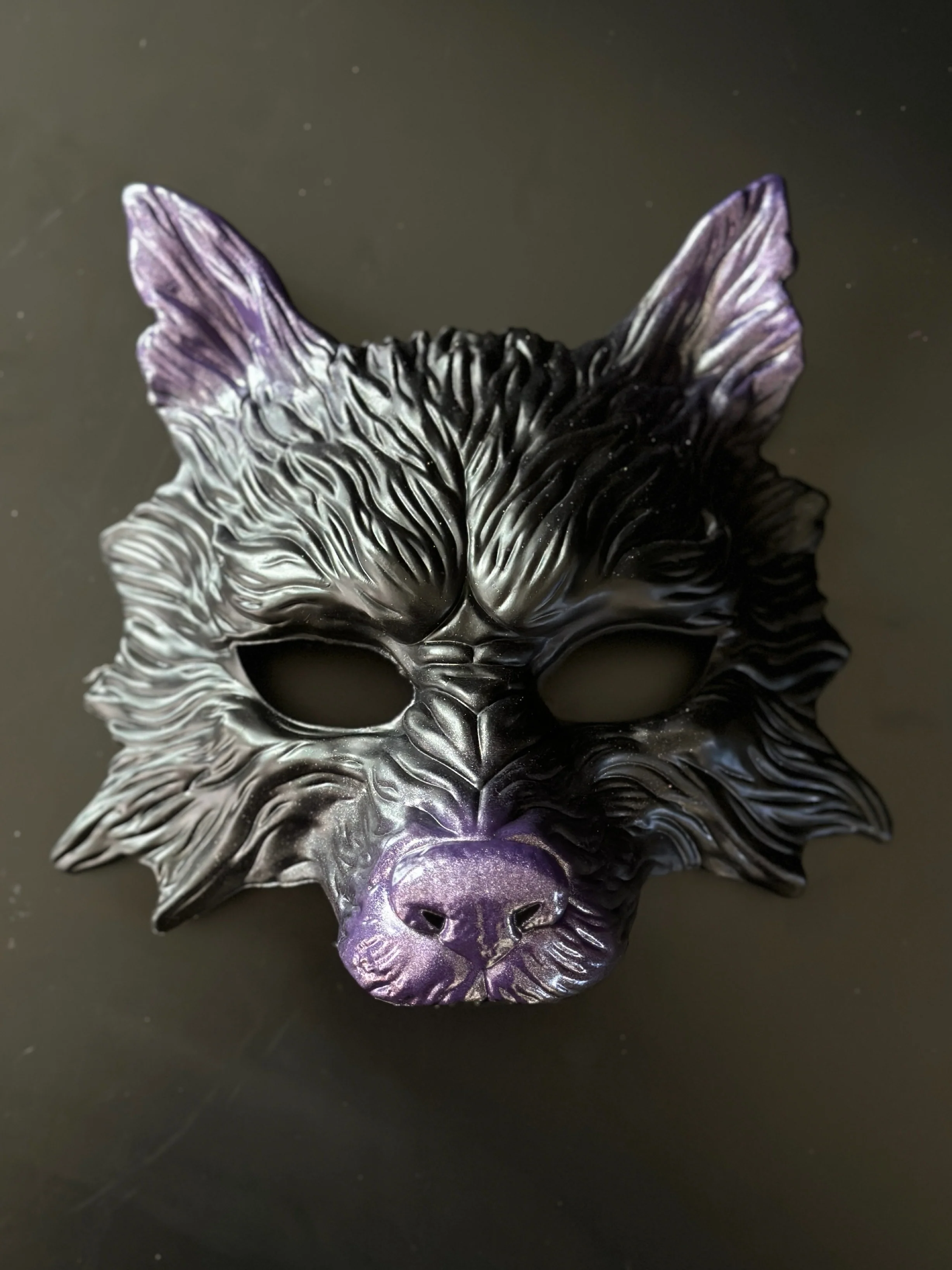 Werewolf Mask  –  Black/Purple - Image 2