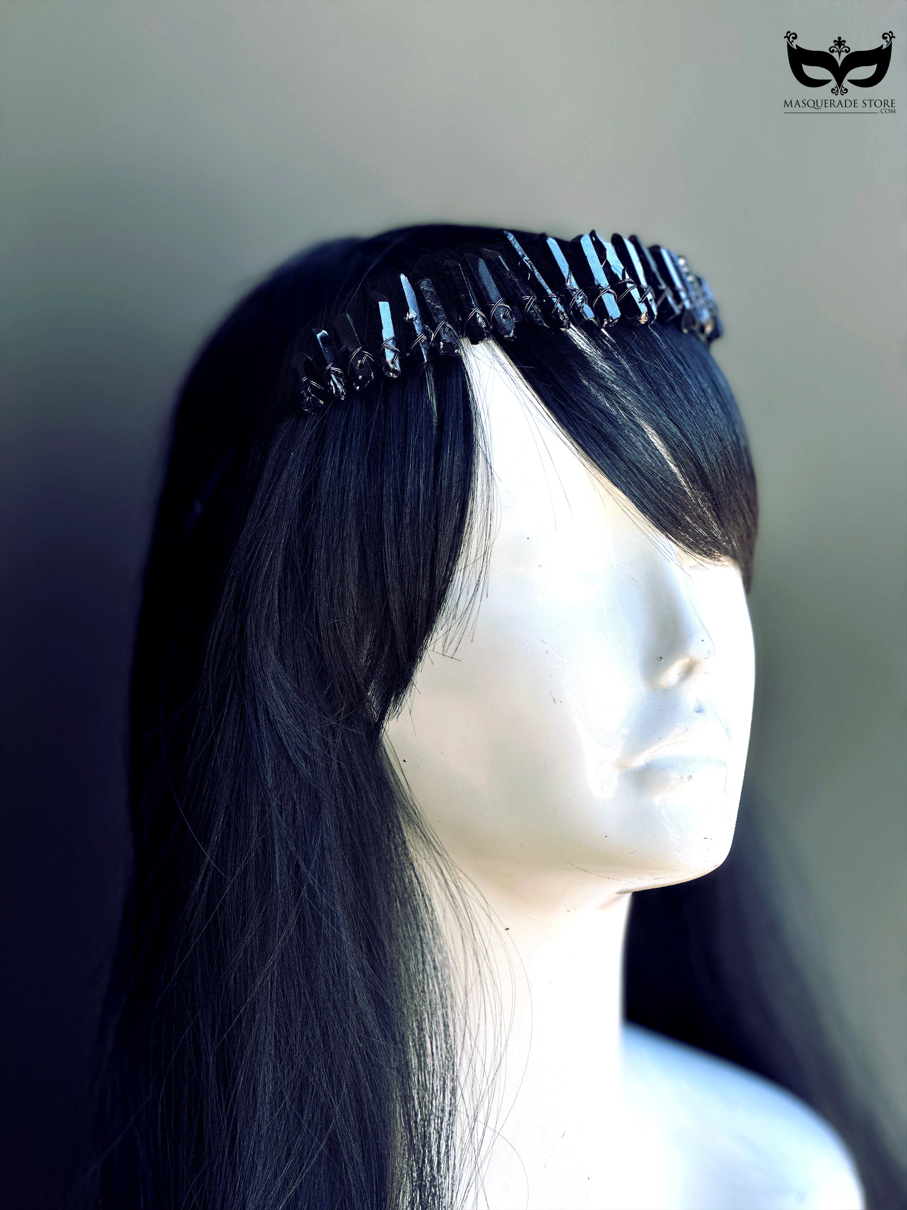 Obsidian Crown – Black Quartz Headband - Image 2