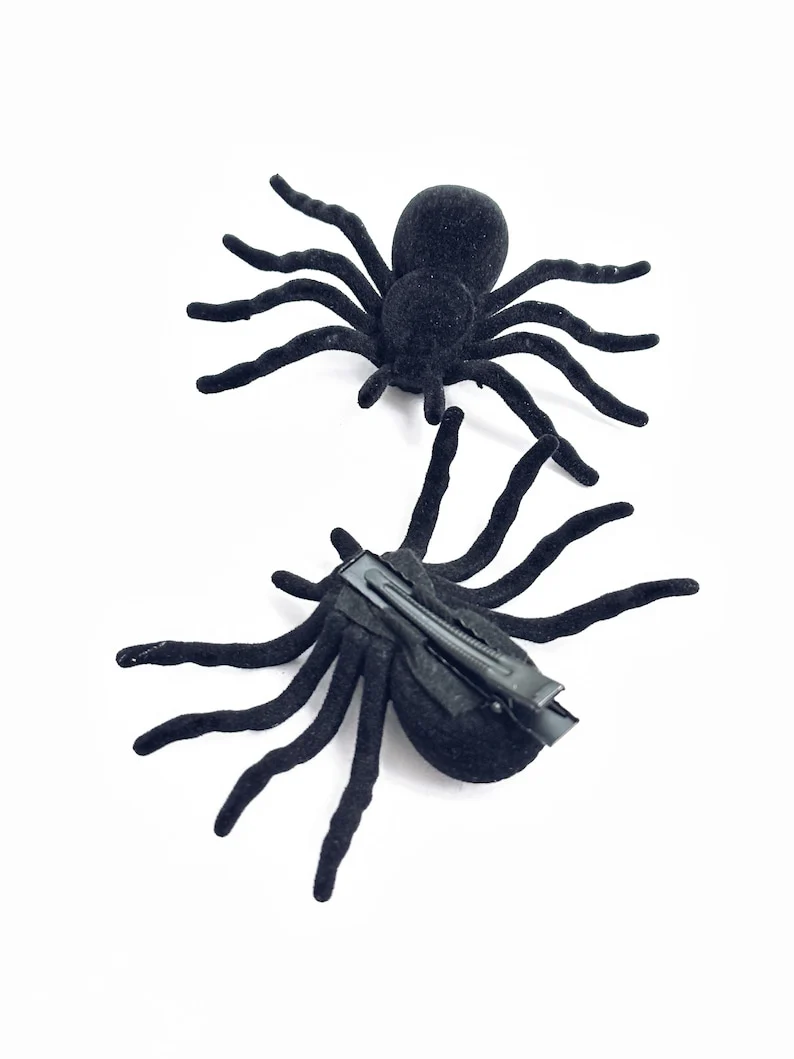 Spider Hair Clip Pair - Black - Image 3