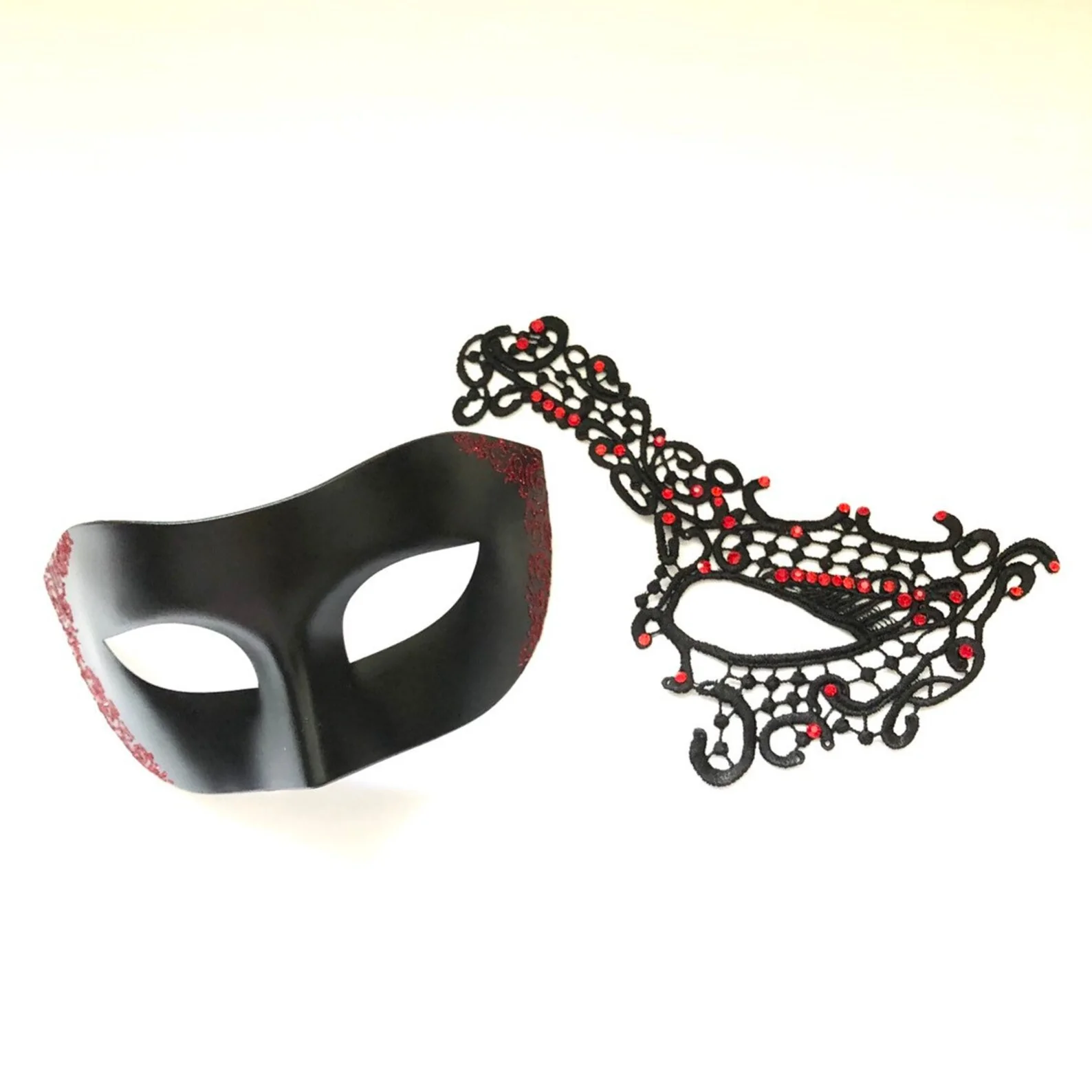 Crimson Ball Masks - Red/Black - Image 2
