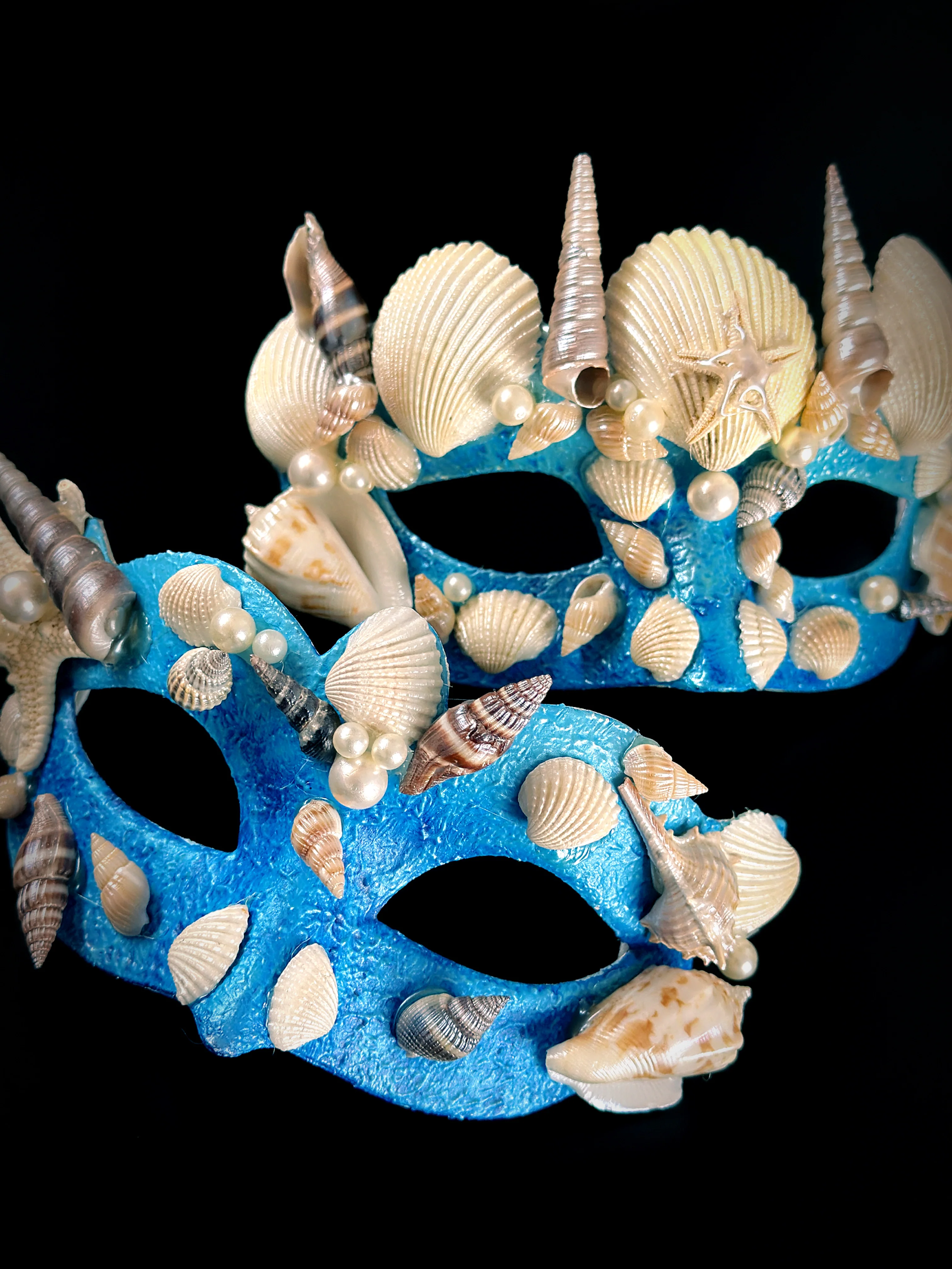 Ocean King & Queen Masks - Blue - Image 2