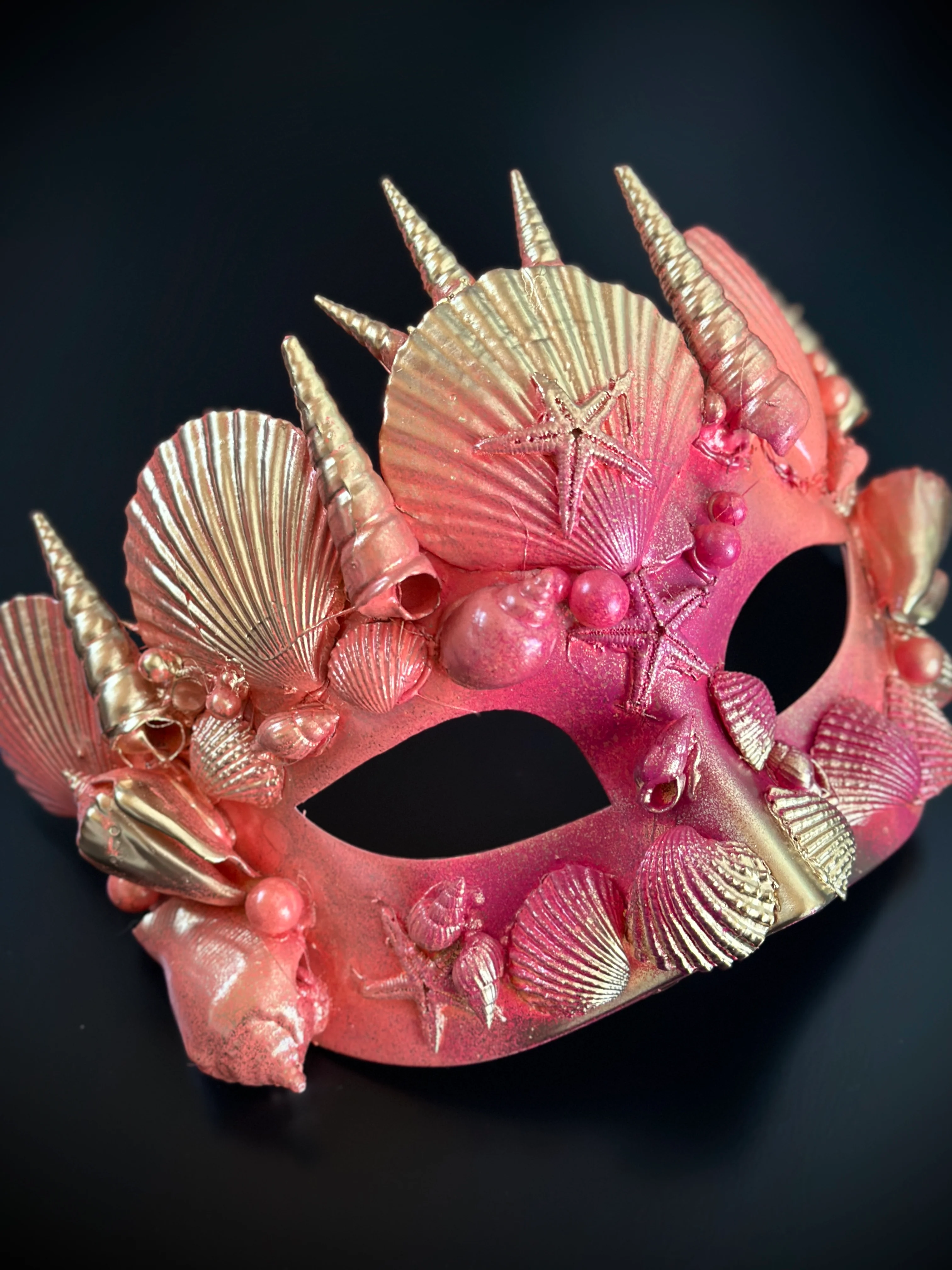 Ocean King & Queen Masks - Pink Gold - Image 2