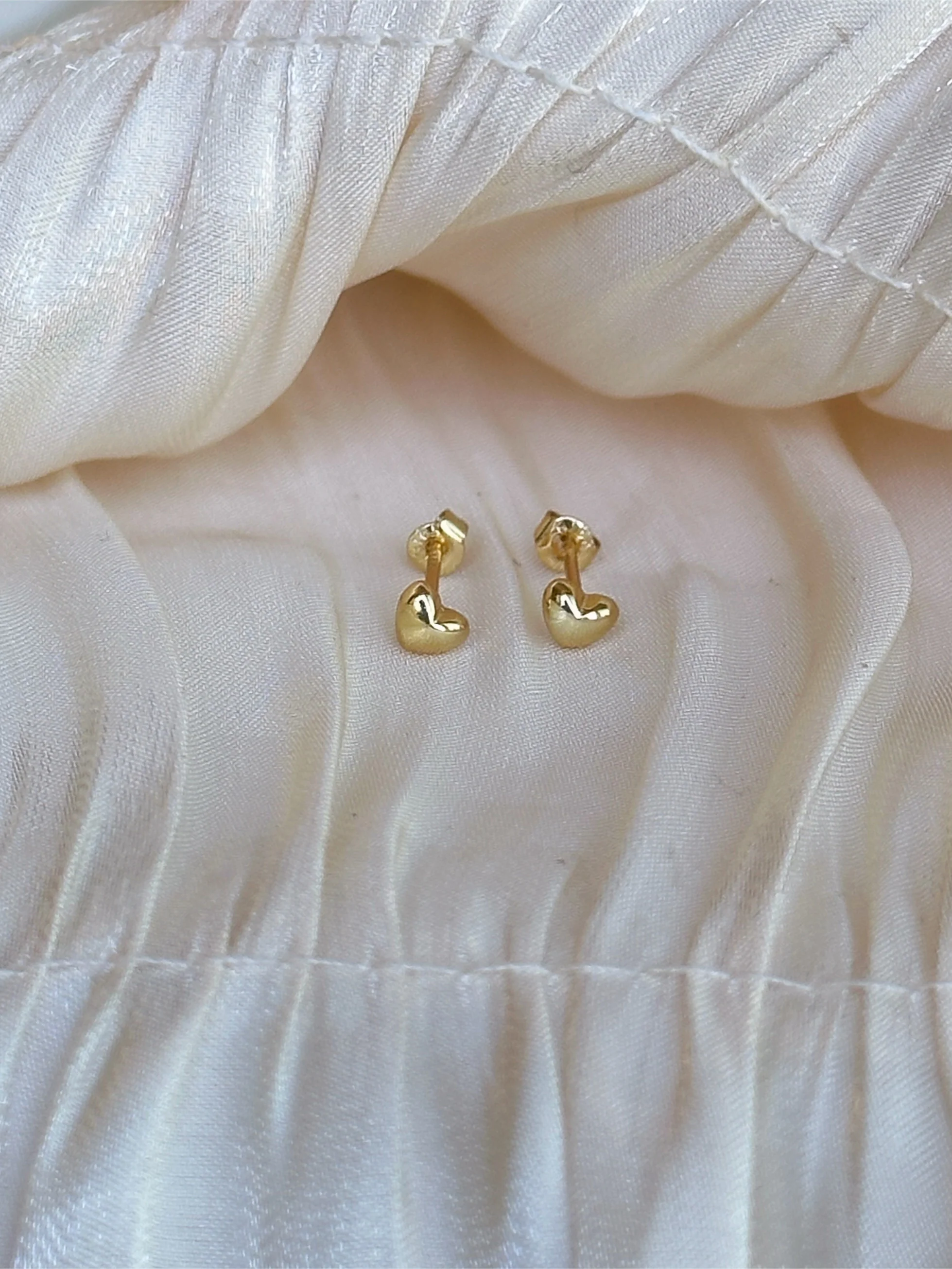 Amora Heart Stud Earrings (Gold) - Image 3