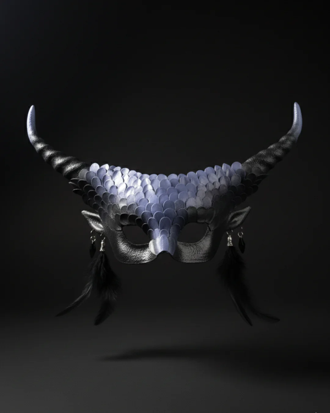 Dragon Nightspire Horn Mask - Black/Lavender - Image 2
