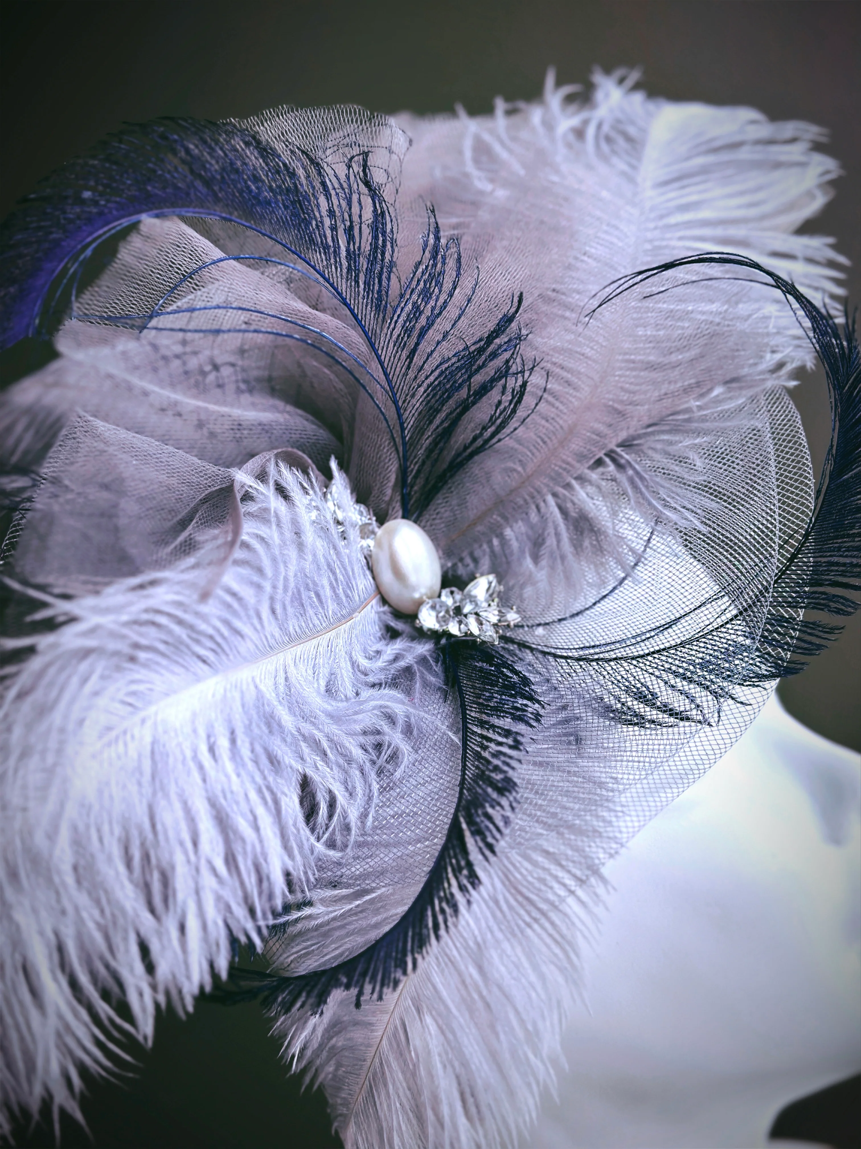 Pearl Dusk Fascinator - Image 3