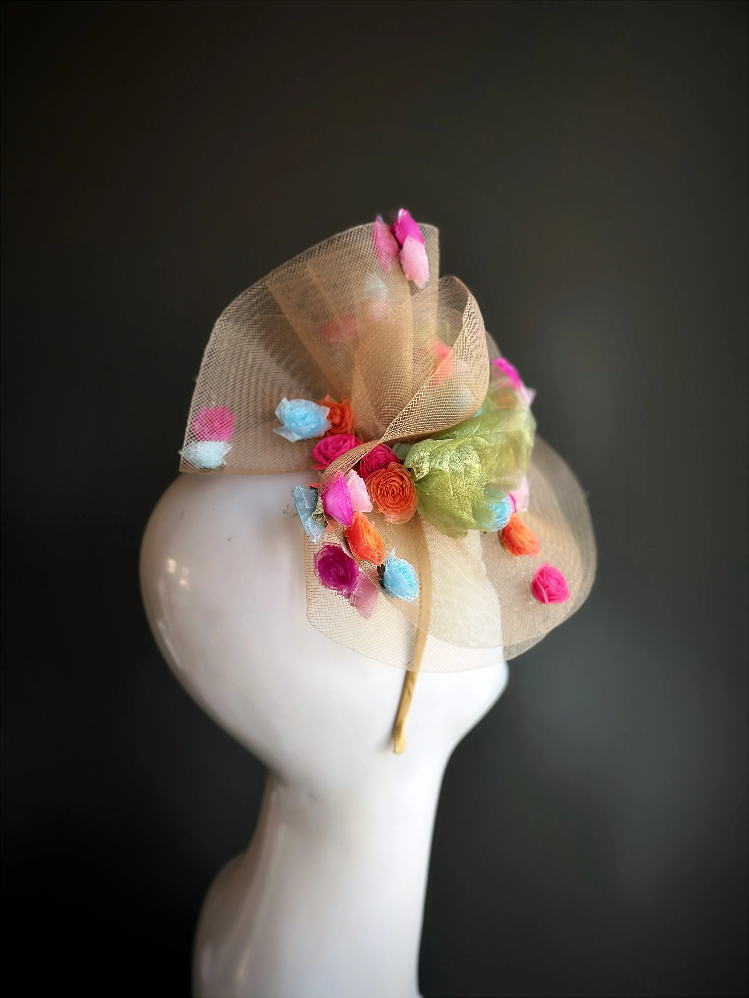 Spring Rosettes Fascinator - Image 3
