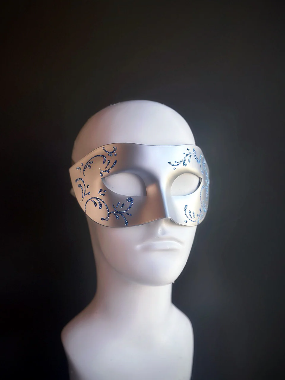 Frosted Elegance Silver Mask