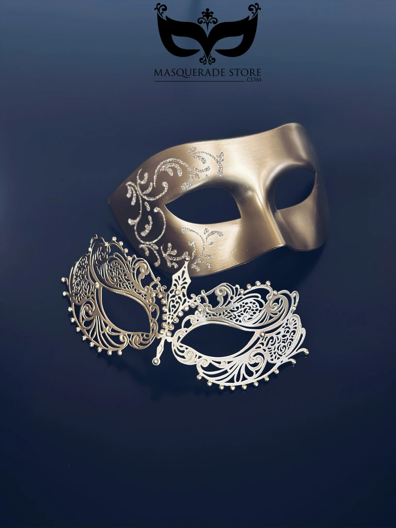 Regal Ember - Gold Couples Masks - Image 6