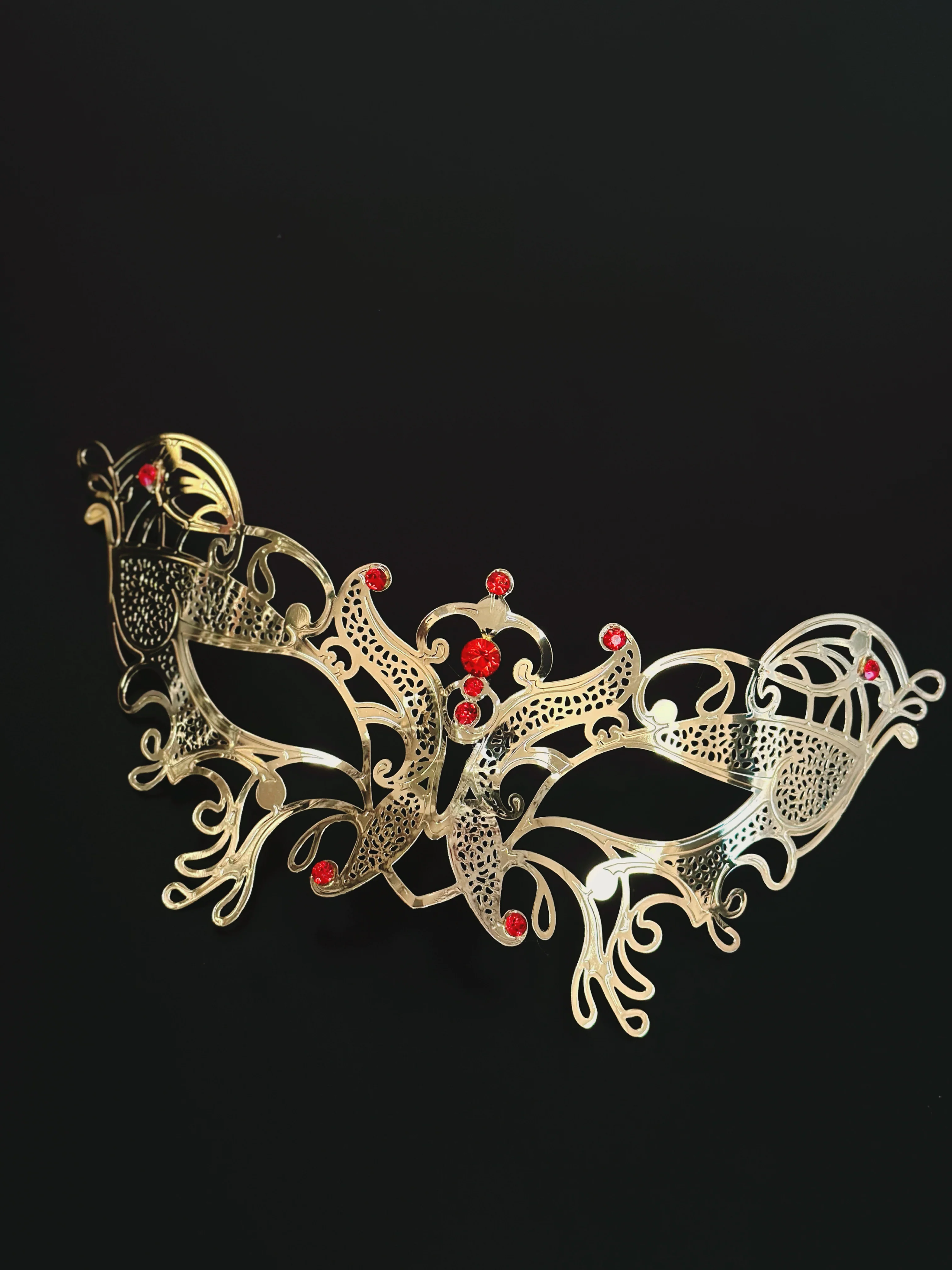 Butterfly Metal Mask - Gold - Image 3