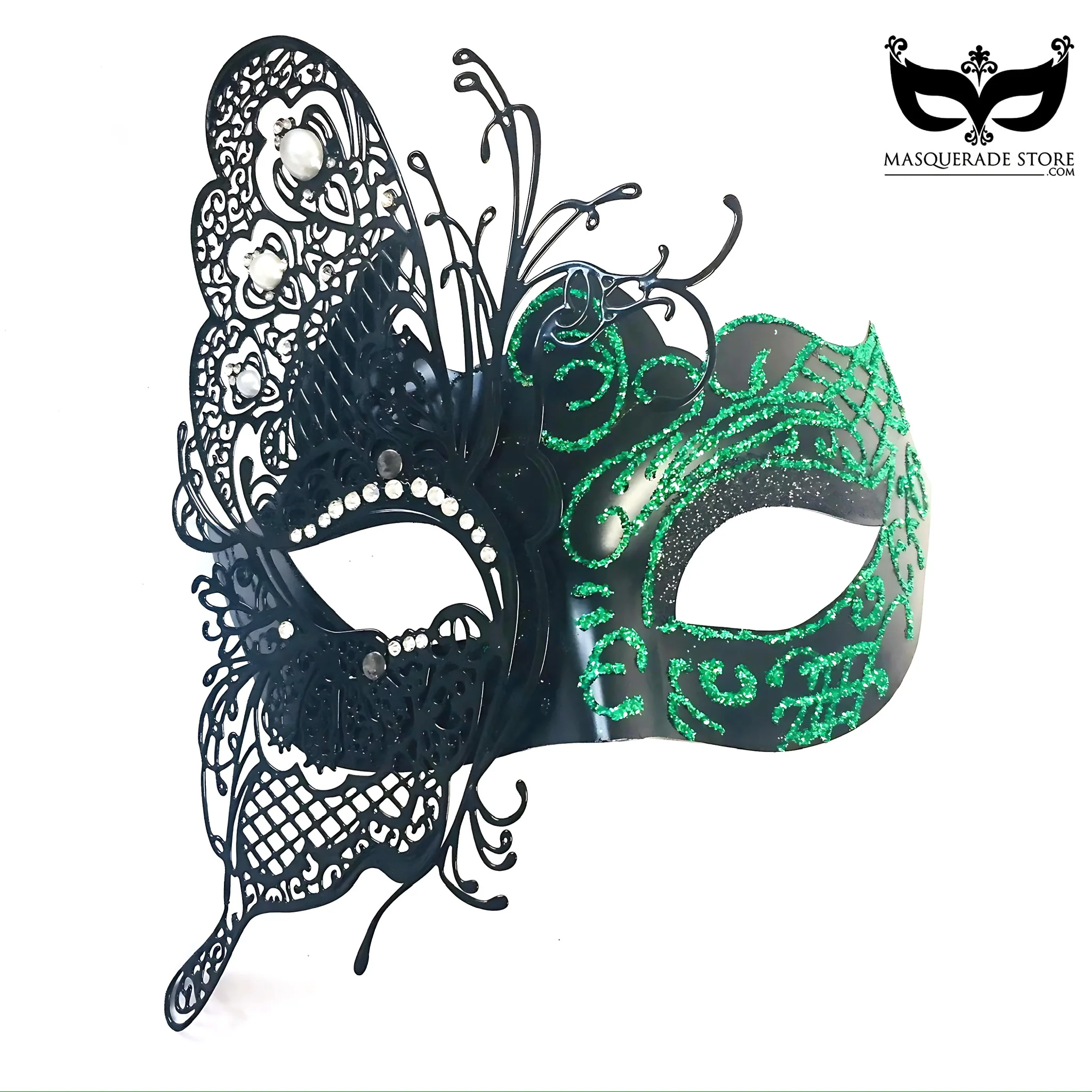 Luxury Butterfly Mask - Green