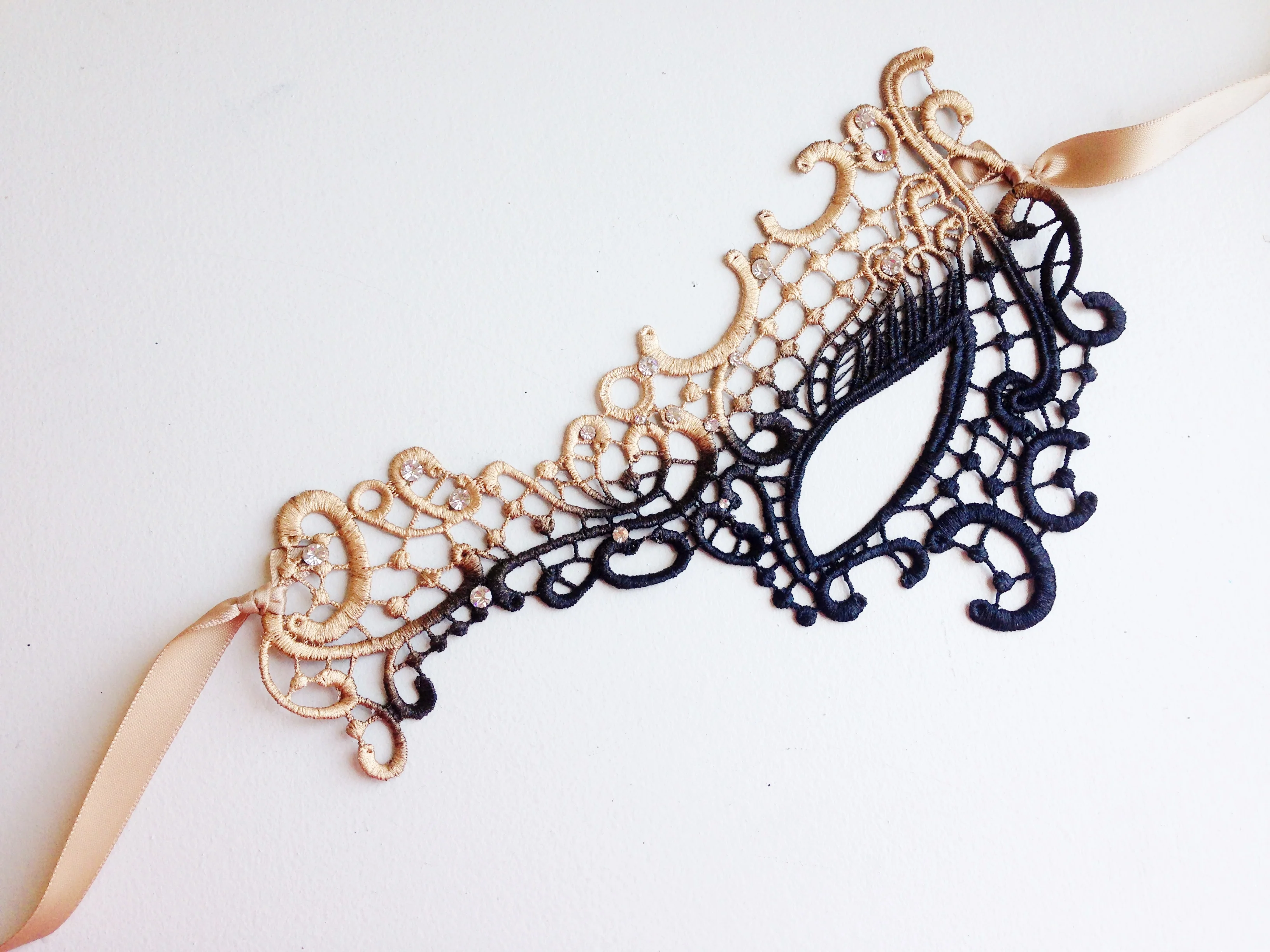Phantom Mirage Mask - Gold Ombre (Left Eye) - Image 3
