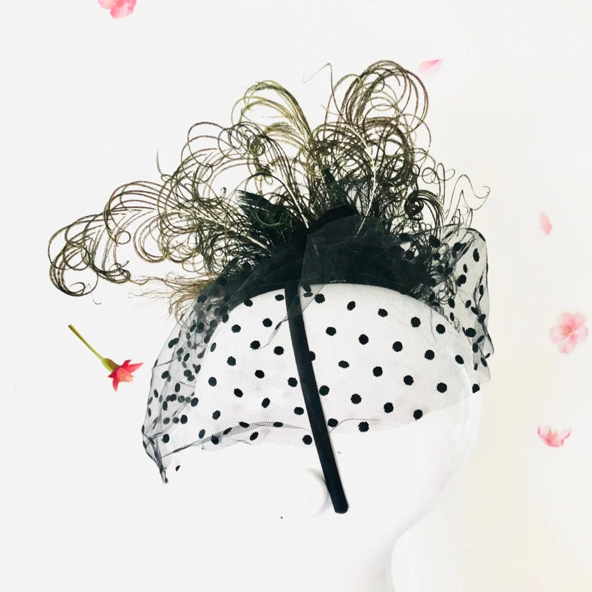 Large Peacock Fascinator - Image 3