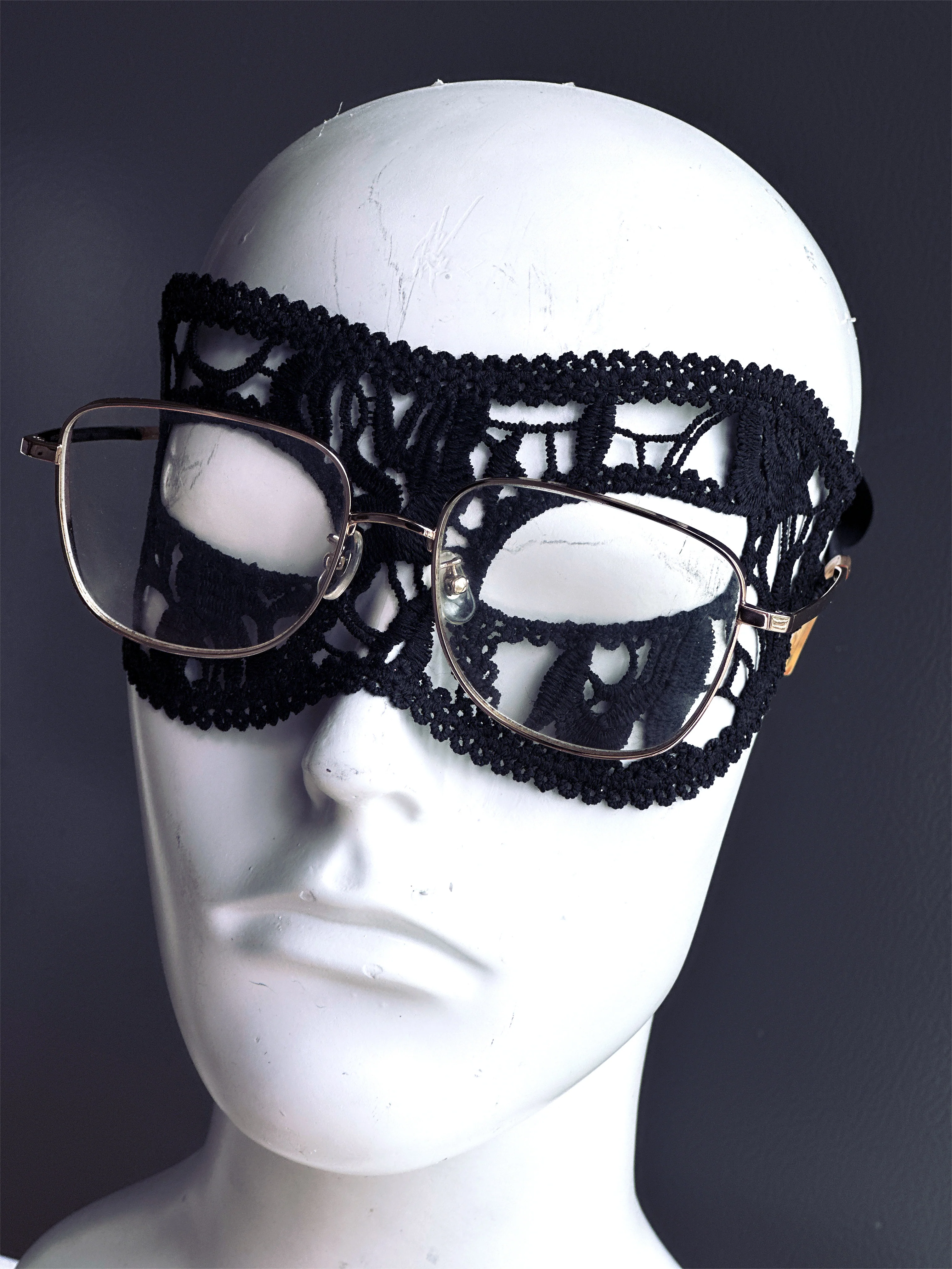 Men's Eyeglass Mask - Black - Image 4