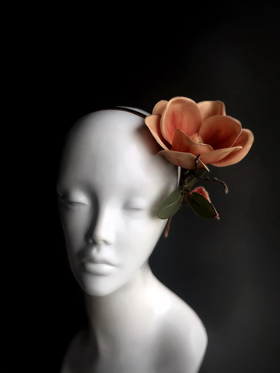 Orange Magnolia Fascinator - Image 2