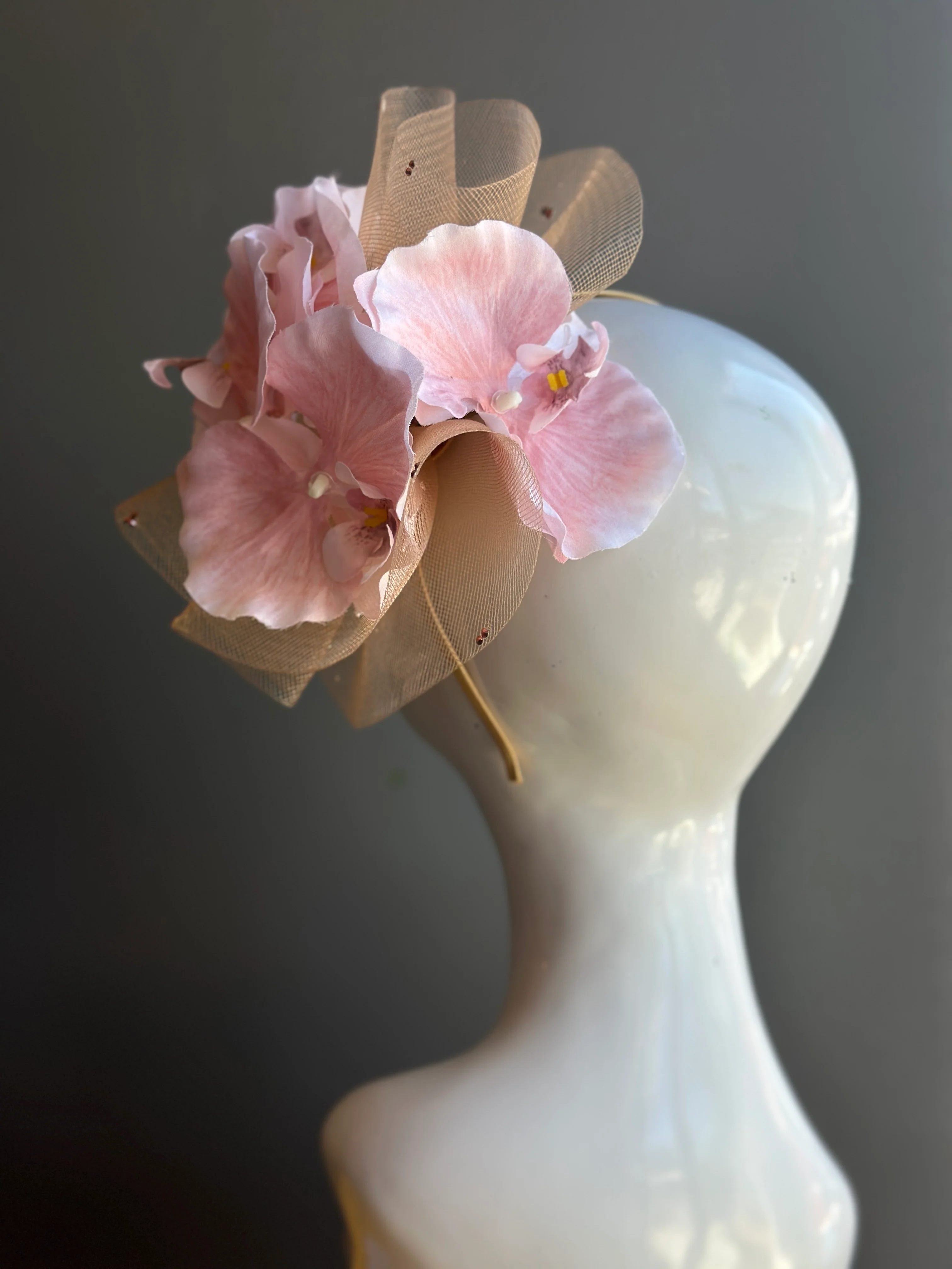Blush Pink Floral Fascinator - Image 5