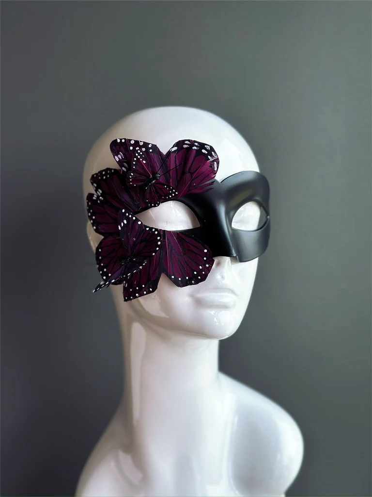 Butterfly Mask - Black and Purple - Image 4