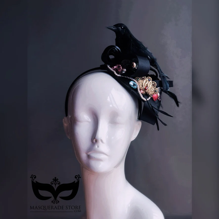 Enchanted Raven - Fascinator Hat - Image 3