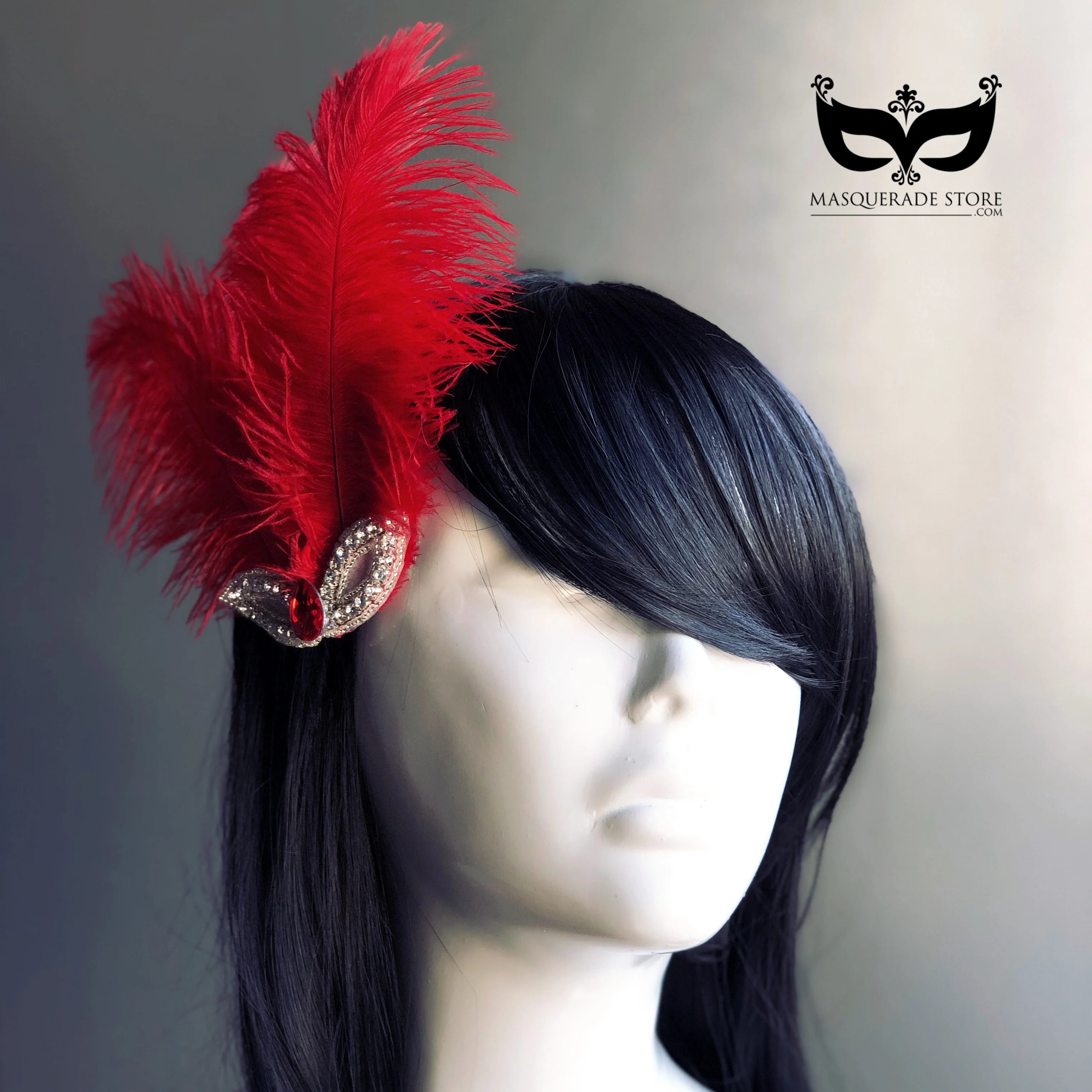Scarlet Plume Clip – Red - Image 3