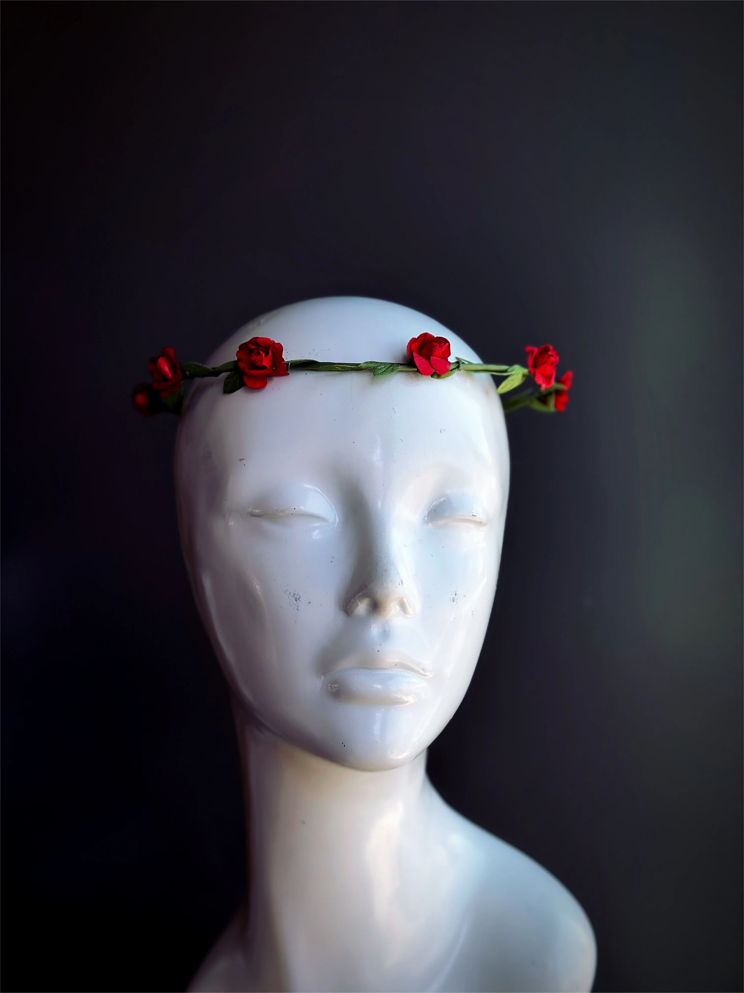 Mini Red Rose Flower Crown - Image 2