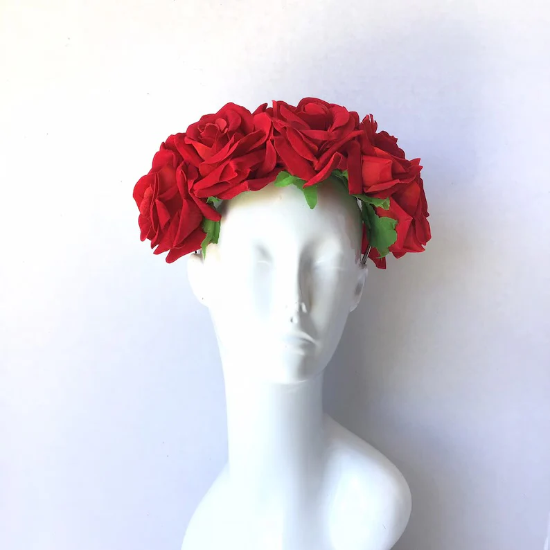 Rose Headband - Red - Image 2