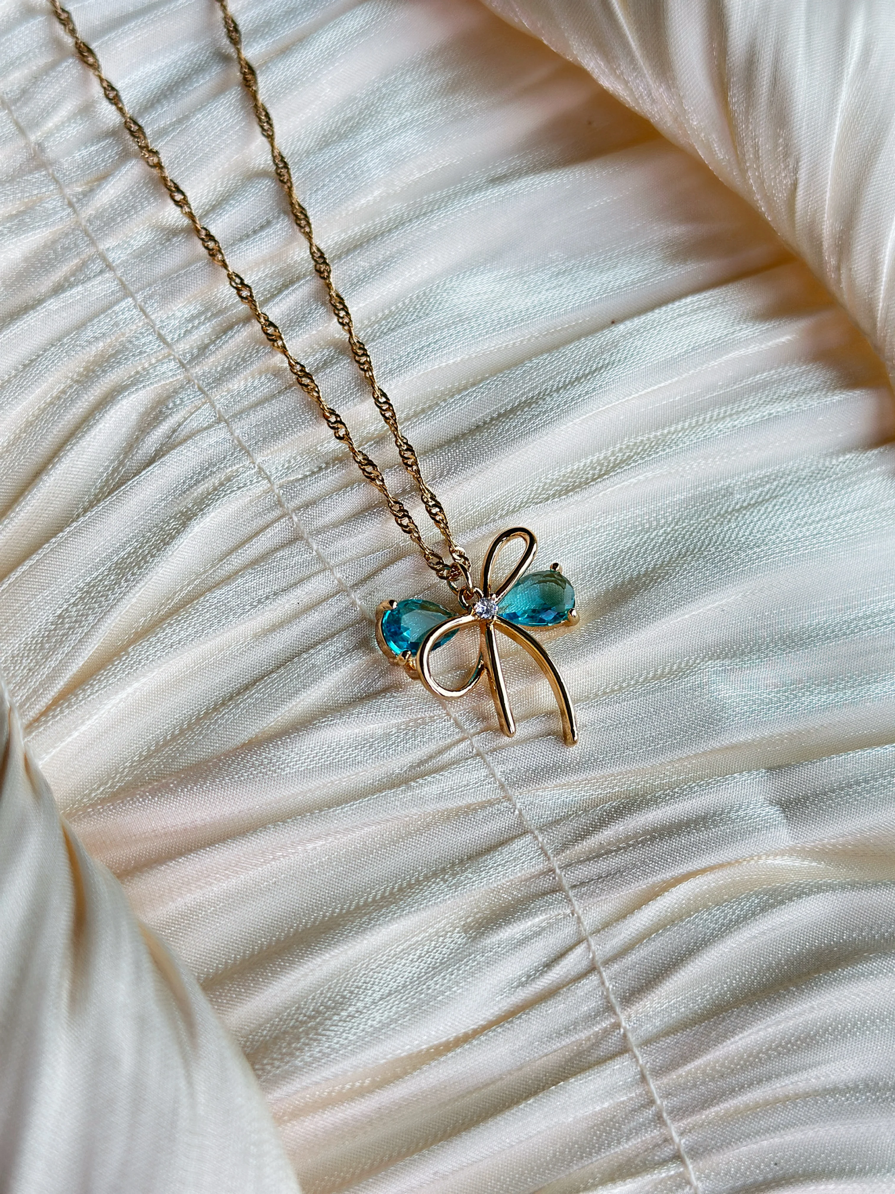 Roselle - Necklace (Aqua) - Image 3