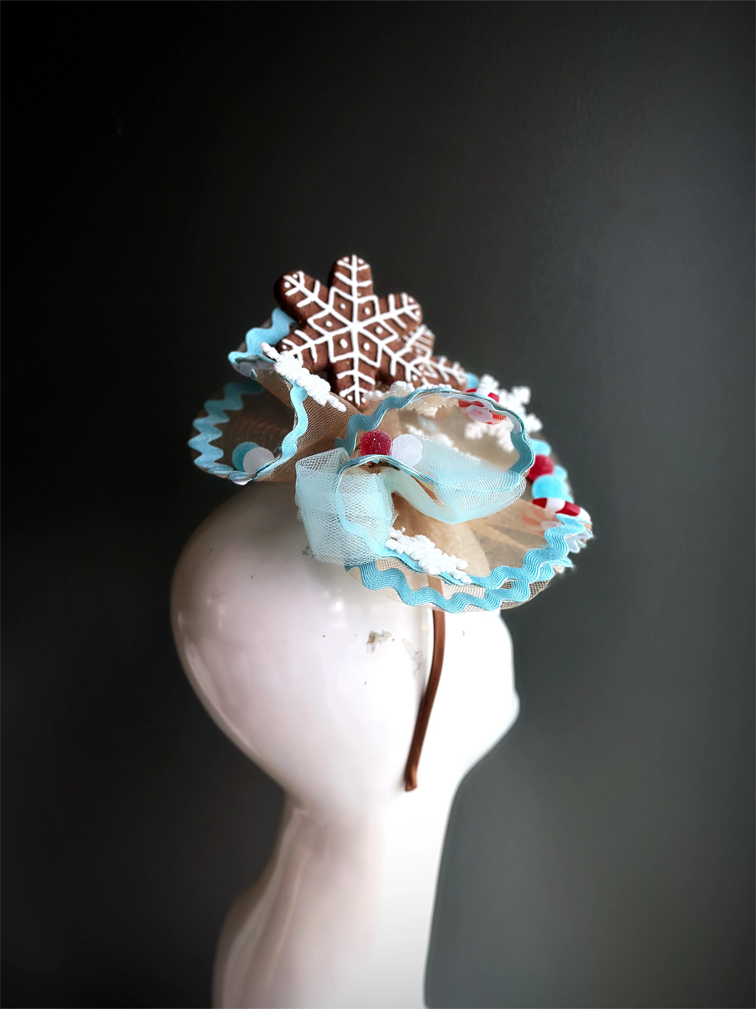 Snowflake Magic Christmas Fascinator - Image 3