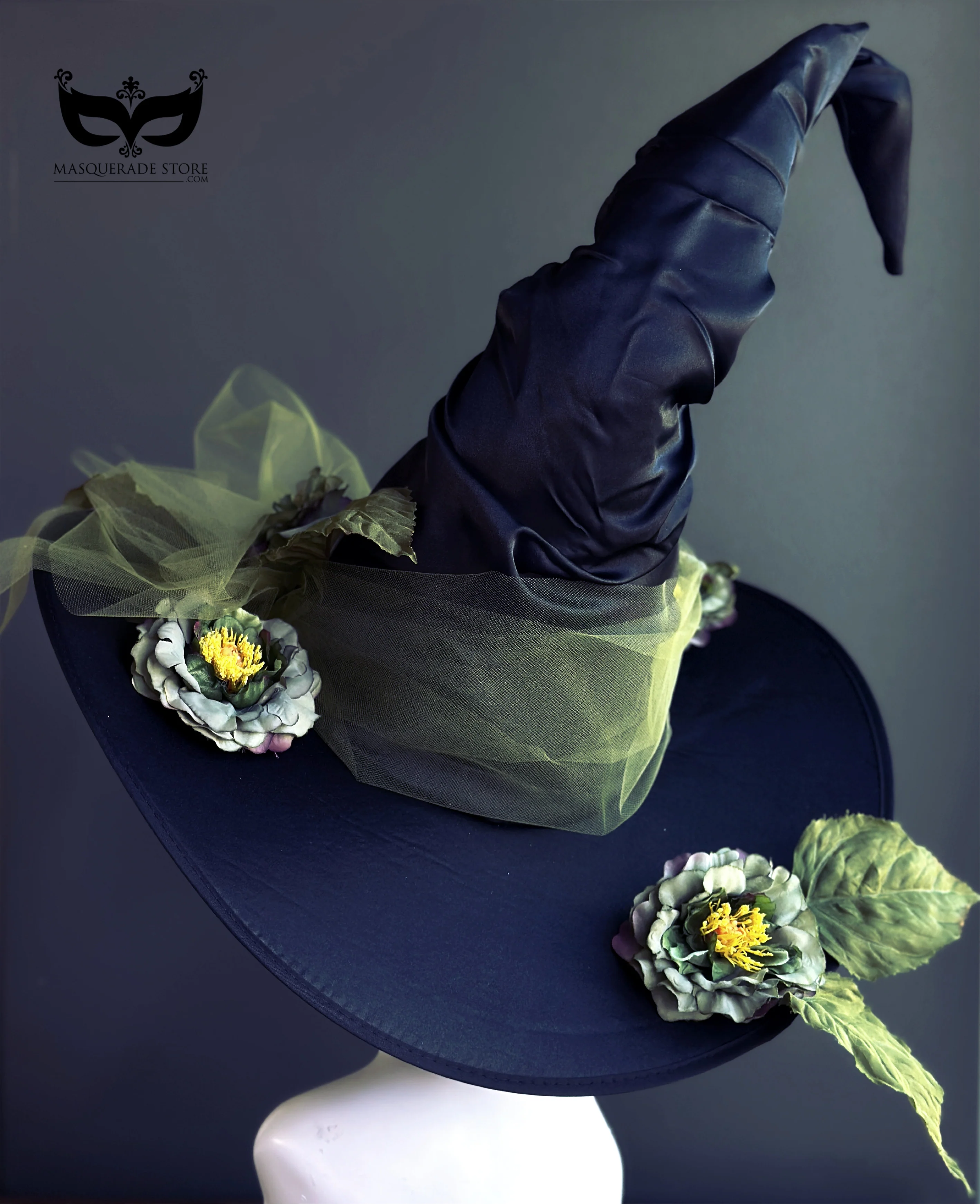 Virelda Bloom - Green Black Witch Hat - Image 2