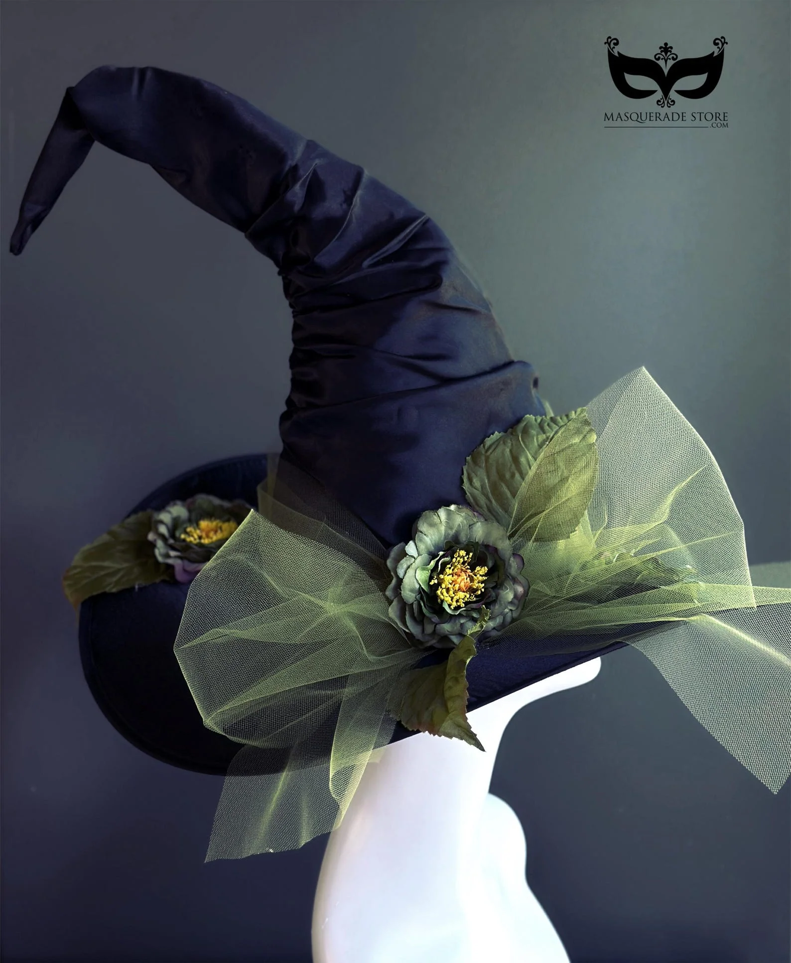 Virelda Bloom - Green Black Witch Hat - Image 4