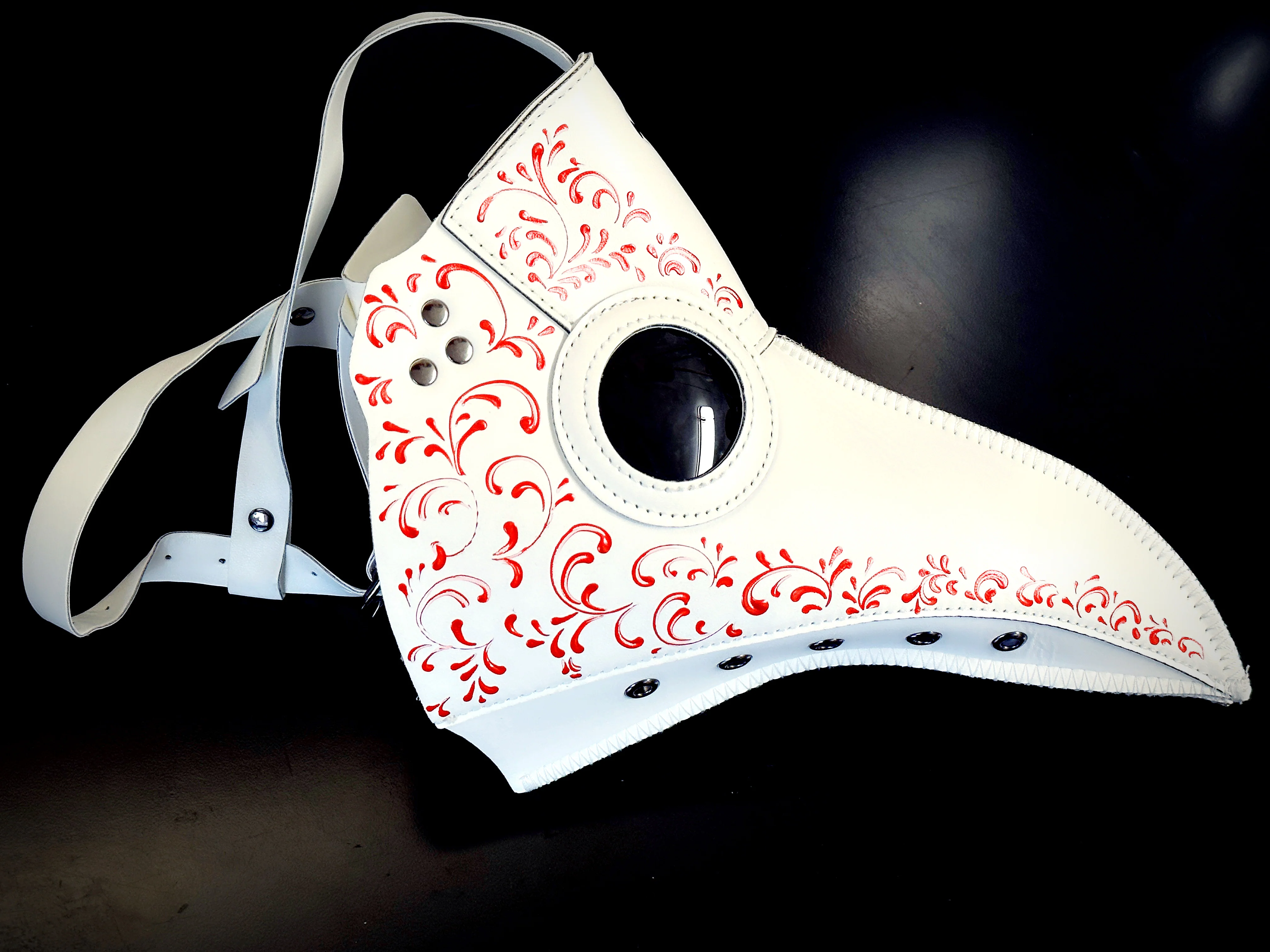 Vegan Leather Plague - White/Red - Image 3