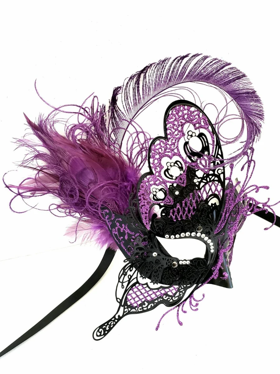 The Flutter Mask - Purple feathers - Image 3