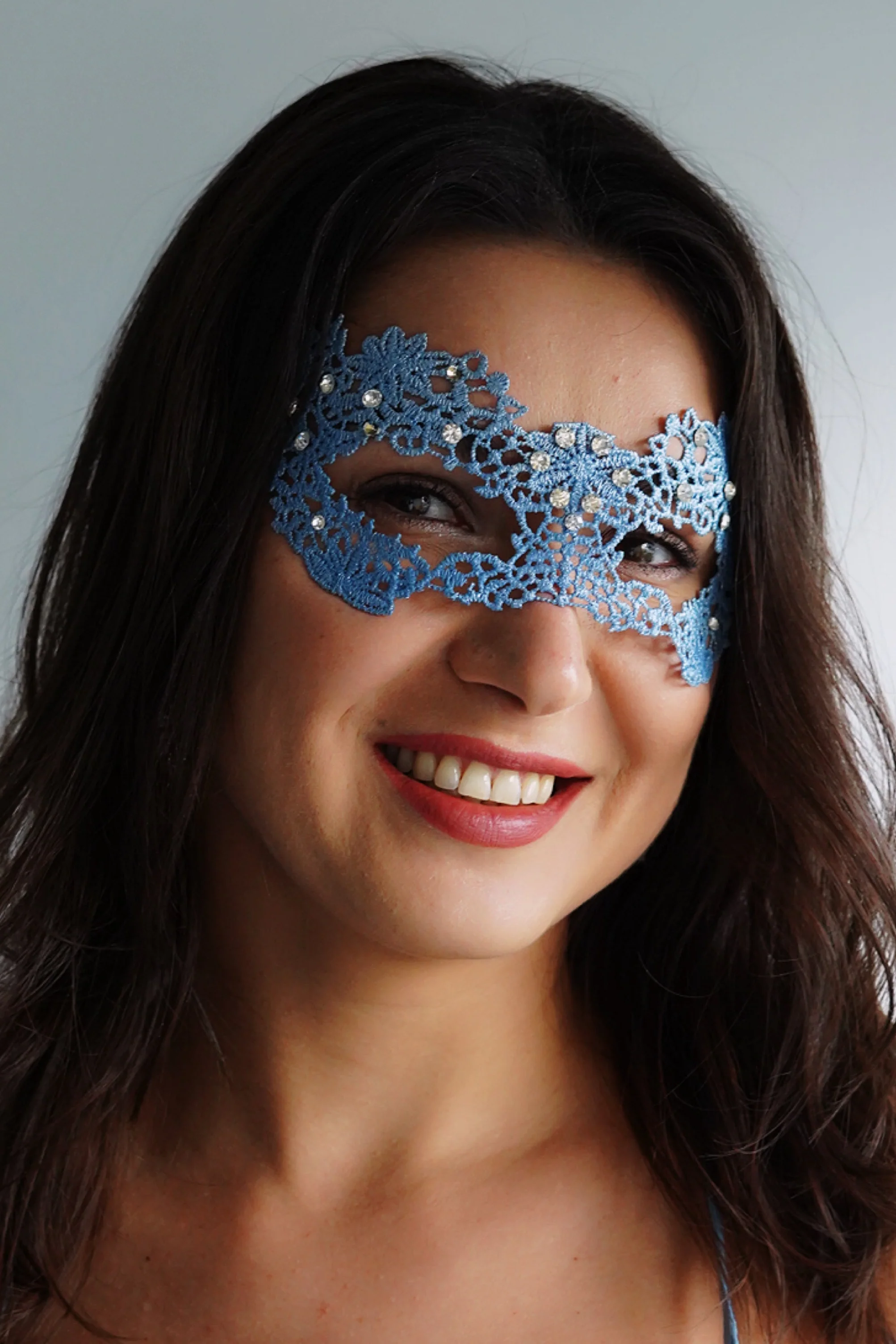 Princess Lace Mask - Blue