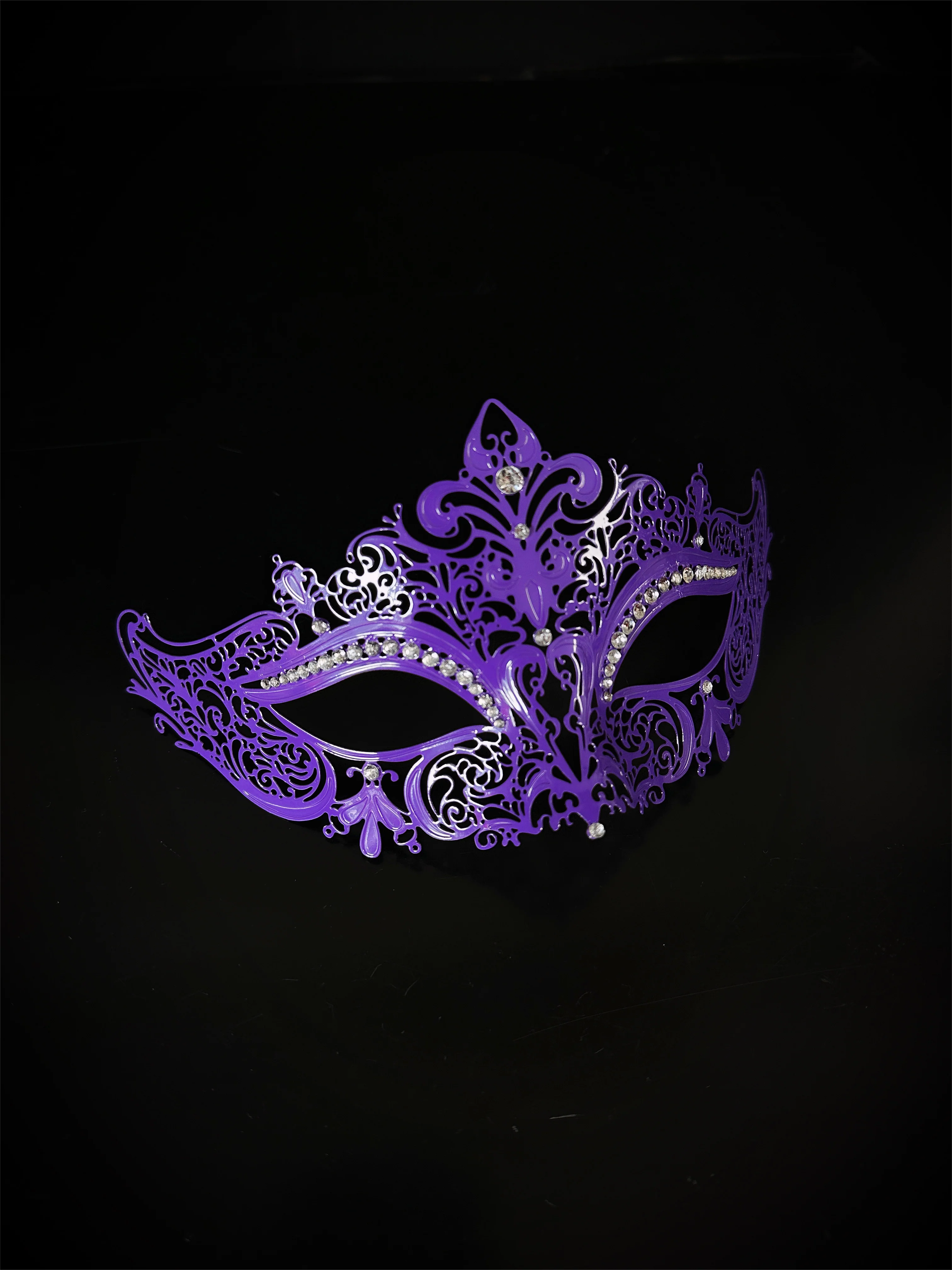 Elegant Venetian  Mask - Purple - Image 2