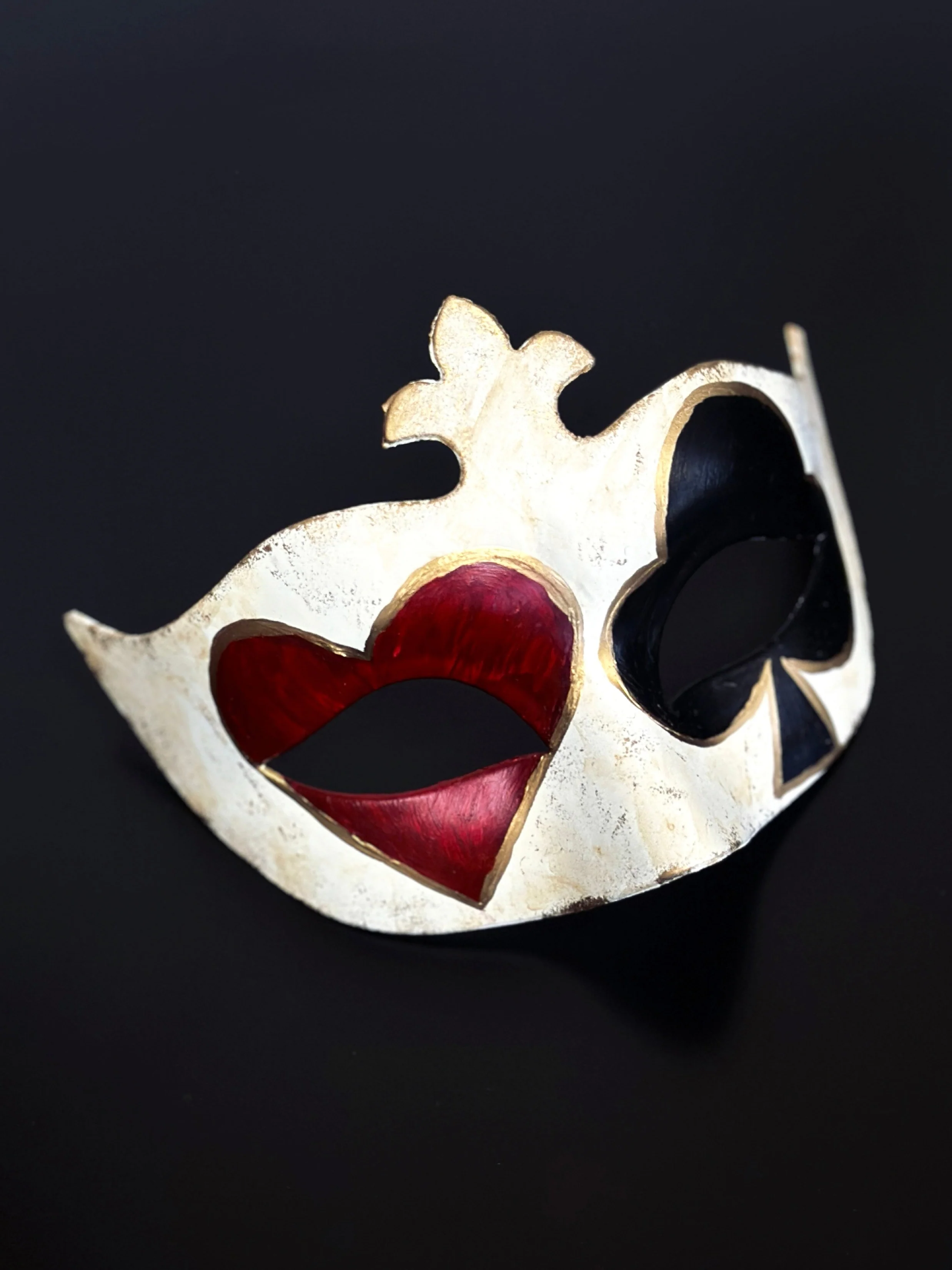 Harlequin Royale Mask - Red Black